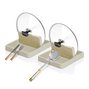 2 Pcs Spoon Holder for Kitchen Counter, Spoon Rest Holder for Stove Top